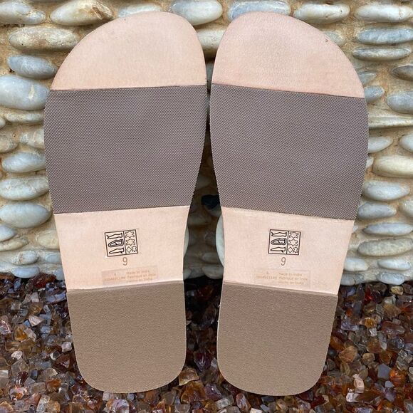 NIB New Free People Silver/Light Gray Hadden Leather Slip On Sandal Size 9 Boho - Picture 10 of 12